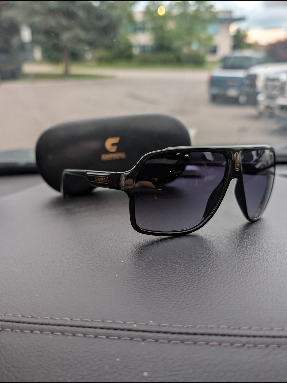 Carrera Black Gradient Aviator Sunglasses